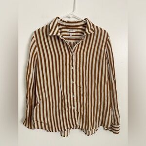 Madewell Brown Striped Women's Top